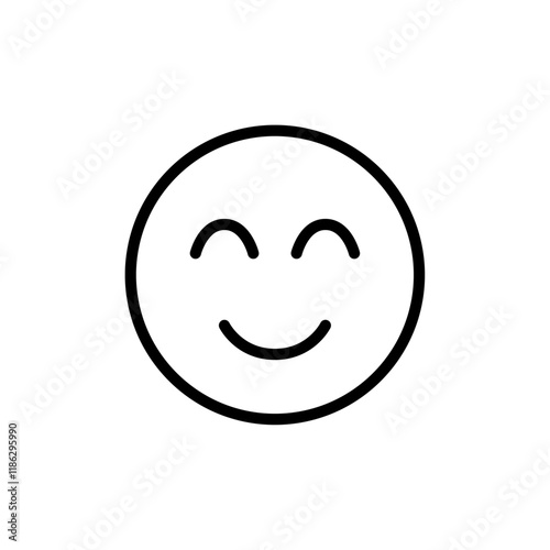 Squinting icon Thin vector set