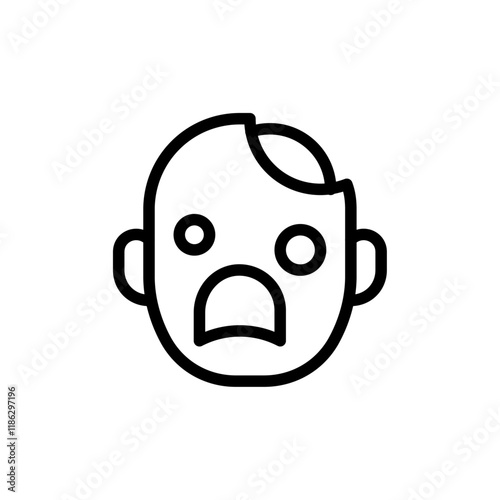 Zombie icon Thin vector set