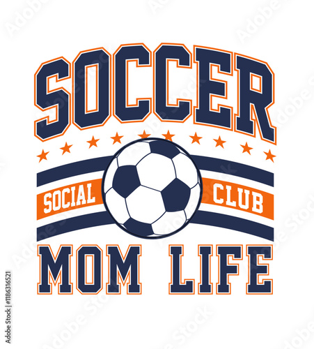 Soccer Mom Social Club vector design03