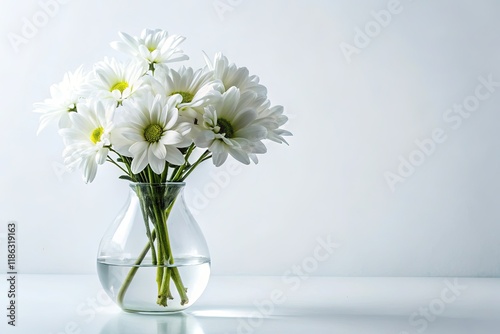 Wallpaper Mural Minimalist White Background Flower Vase Clipart - Simple Floral Arrangement Stock Photo Torontodigital.ca