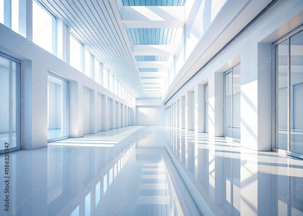 Modern White Abstract Architecture Interior Design - Stock Photo Modern White Abstract Architecture Interior Design - Stock Photo
