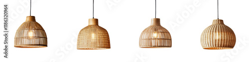 Handcrafted Bamboo and Rattan Pendant Lamps Providing Ambient Lighting for Modern Interiors photo