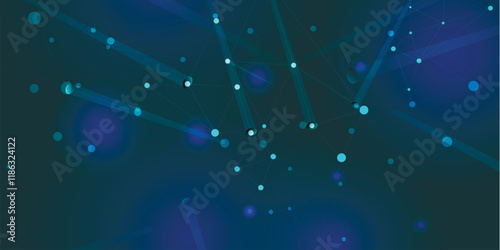 Graphic abstract background. Connect visualization with dots and lines