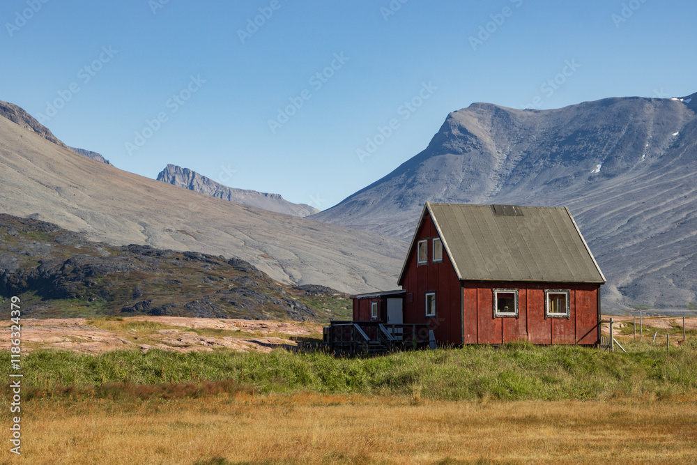 Beautiful town of Igaliku and surrounding area (South Greenland)