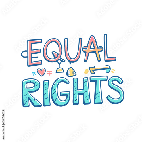  equal rights text vector icon, women’s day vector illustration - simple illustration of equal rights text perfect for logos, and holidays -themed designs.