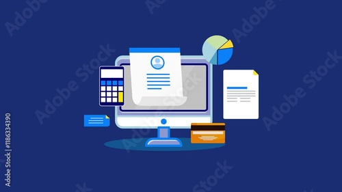 Online banking, Download online financial statement, Online banking transaction copy download, Generating invoice from software, Secure net banking, bank statemen, 2d animation video clips