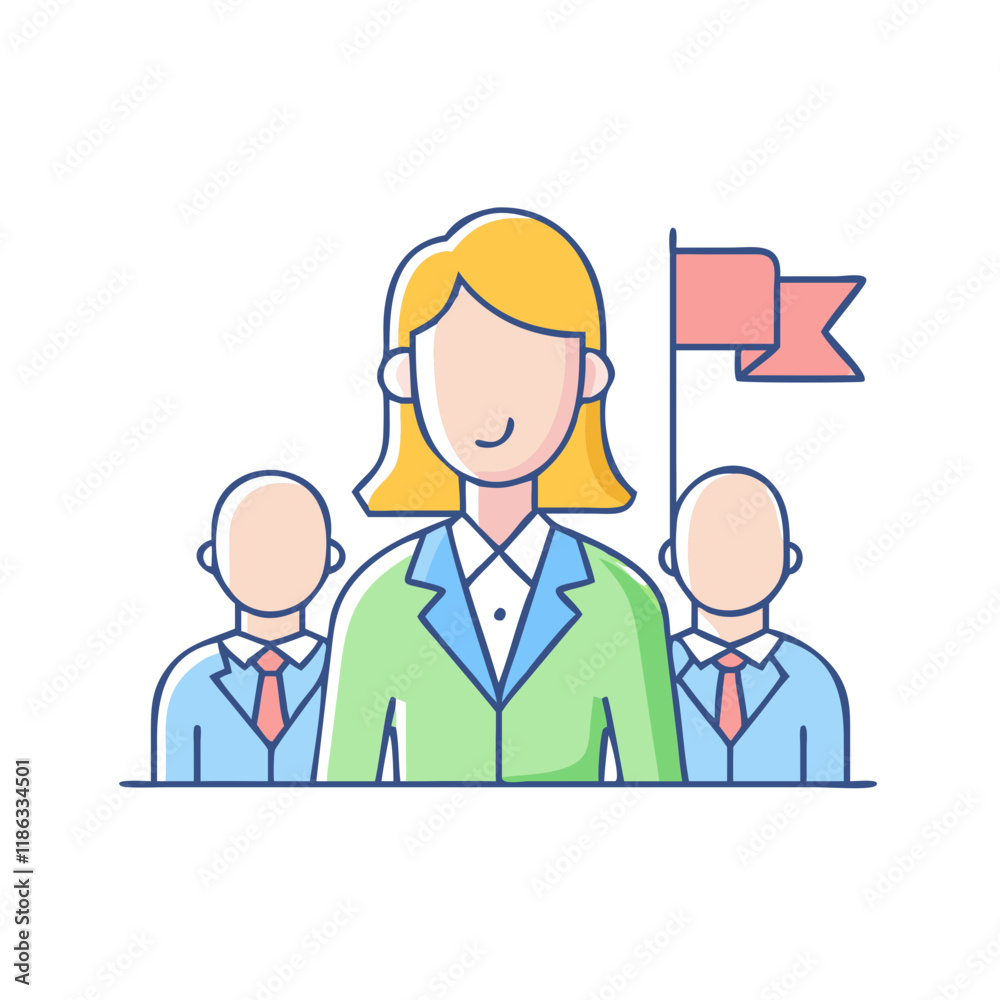 female leader vector icon, women’s day vector illustration - simple illustration of female leader perfect for logos, and holidays -themed designs. female leader vector icon, women’s day vector illustration - simple illustration of female leader perfect for logos, and holidays -themed designs.