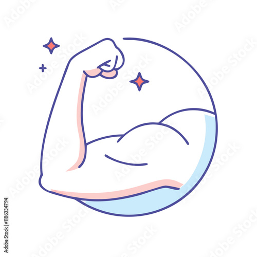 feminine strength arm flex vector icon, women’s day vector illustration - simple illustration of feminine strength arm flex perfect for logos, and holidays -themed designs.