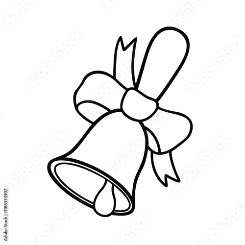 school bell with bow