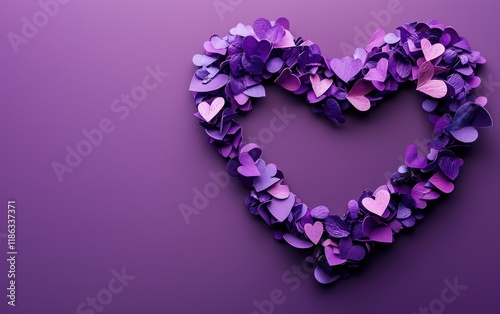 Saint Valentines Day purple background