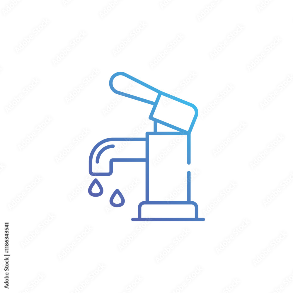 Fototapeta premium Faucet vector icon