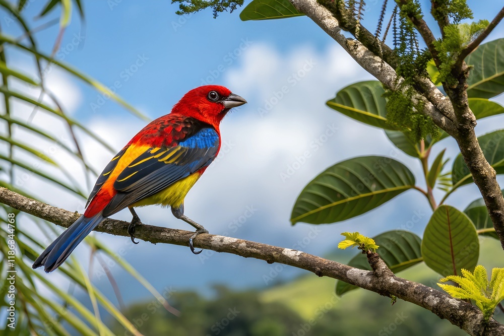 Obraz premium Tanager on branch