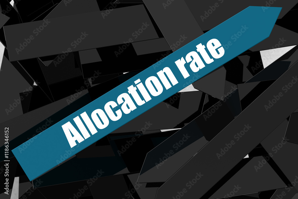 Allocation rate word on the blue arrow Allocation rate word on the blue arrow