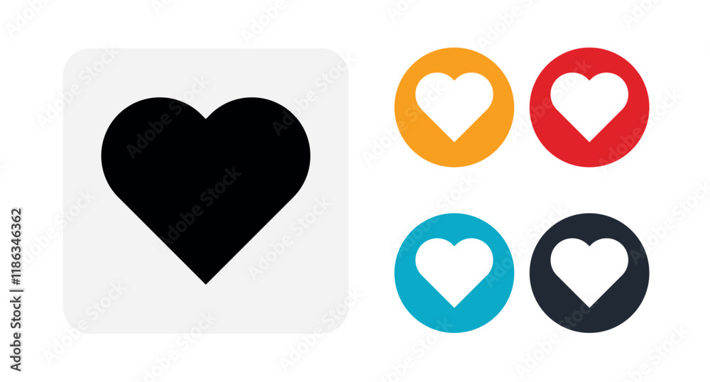 Heart shape icon illustration isolated vector sign symbol Heart shape icon illustration isolated vector sign symbol