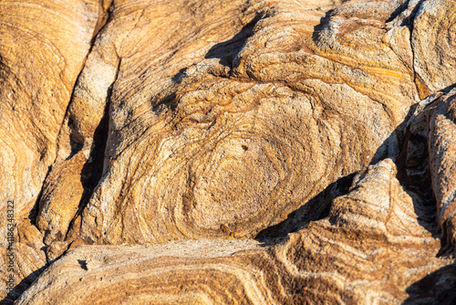 Sea side cliff rocks texture. Amazing abstract photo with the textures created by water during long time in the rocks from Mediterranean Sea.
