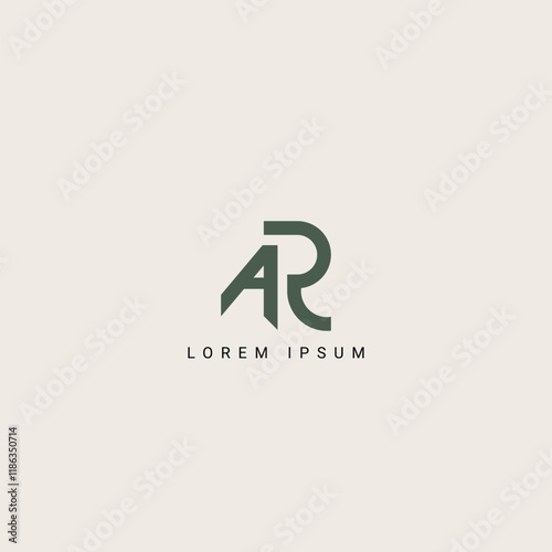 Initial modern letter AR, RA or AR logo icon design template vector, Initial Based Alphabet Icon Logo in Editable Vector Format