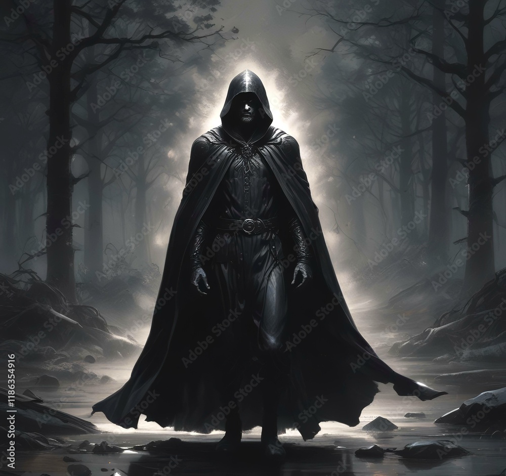 Illustration of dark wizard. Illustration of dark wizard.
