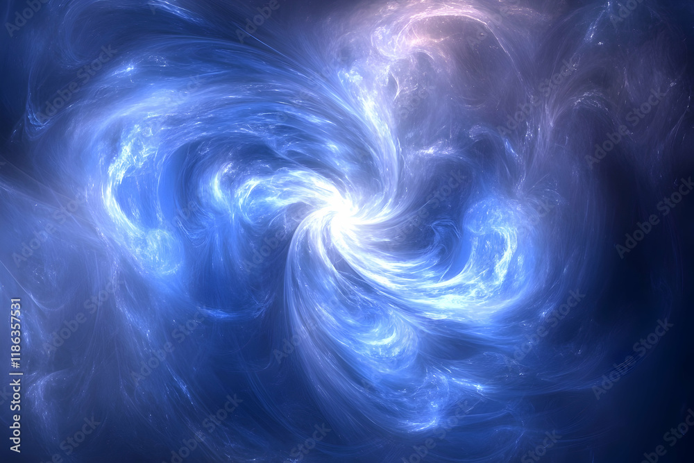 Glittering silver and blue particles swirling gently in a glowing icy mist background Glittering silver and blue particles swirling gently in a glowing icy mist background