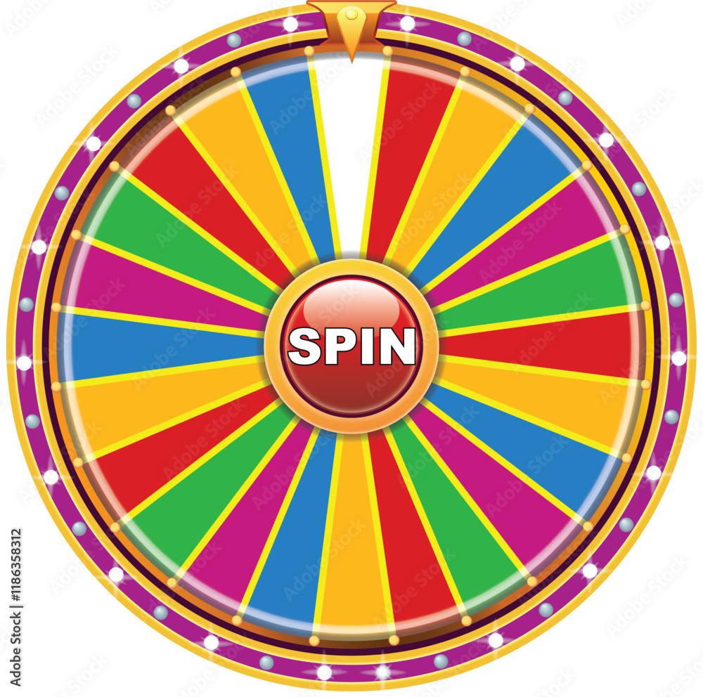 Online casino wheel slot Vector illustration Online casino wheel slot Vector illustration