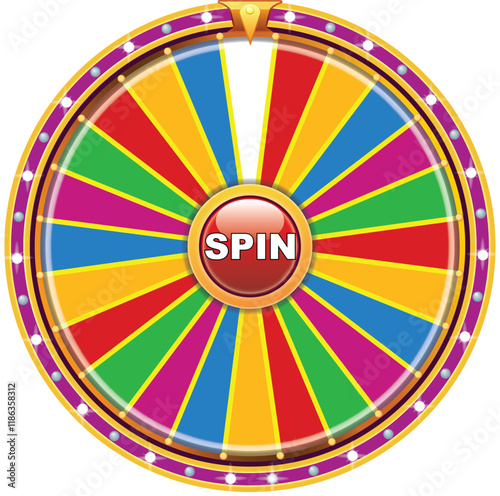 Online casino wheel slot Vector illustration