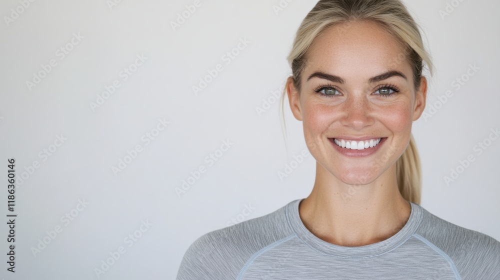 Radiant Confidence: A beautiful young woman exudes confidence and vitality, her warm smile and bright eyes radiating positive energy. Radiant Confidence: A beautiful young woman exudes confidence and vitality, her warm smile and bright eyes radiating positive energy.