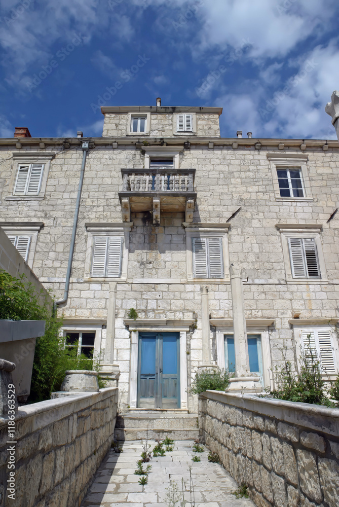 Captain's house in Orebic, Dalmatia, peninsula Peljesac, Croatia