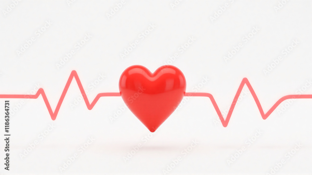 Obraz premium heart beat cardiogram