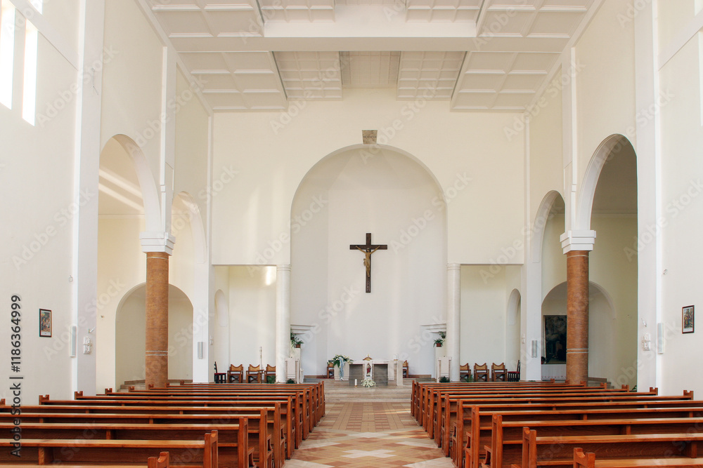 The parish church of Saint John of Napomuk in Glina, Croatia
