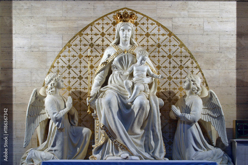 The Virgin and Child on the Throne with Angels, Parish Church of the Visitation of the Virgin Mary in Sanci-Savica, Zagreb, Croatia