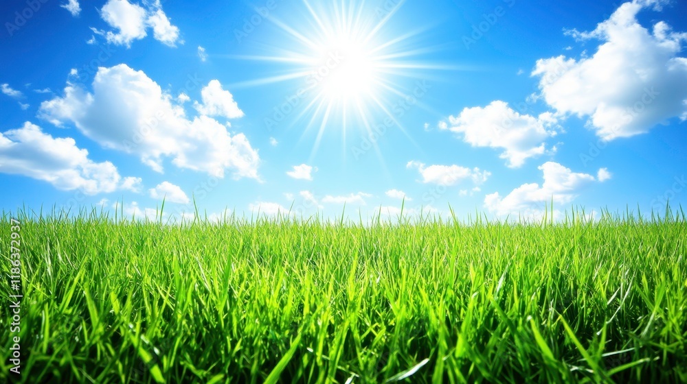 Sunlit grassland serenity open field nature photography bright sky wide angle tranquil landscape Sunlit grassland serenity open field nature photography bright sky wide angle tranquil landscape