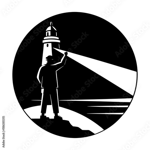 Guiding Light vector silhouette