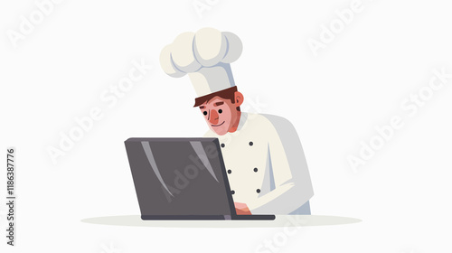 A virtual online cooking course showcasing an internet-based recipe learning platform.