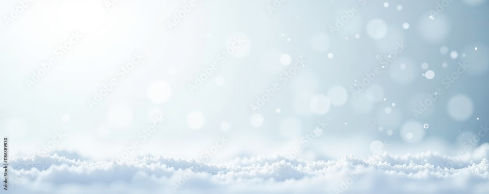 Gentle snowflakes fall on a plain white background, icy, christmas Gentle snowflakes fall on a plain white background, icy, christmas