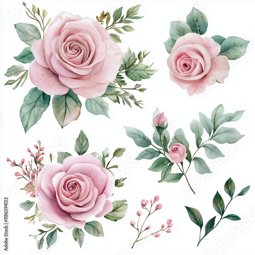 Delicate Romantic Dusty Pink Roses