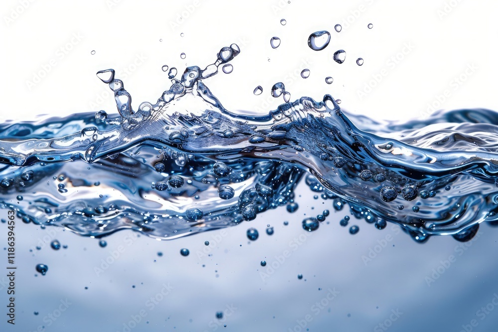 Cutaway Current, Isolated water, cut-out, revealing flow Cutaway Current, Isolated water, cut-out, revealing flow