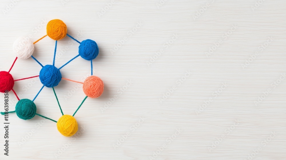 Obraz premium A lively and imaginative mind mapping session with colorful connections between ideas, focusing on mind mapping and brainstorming.