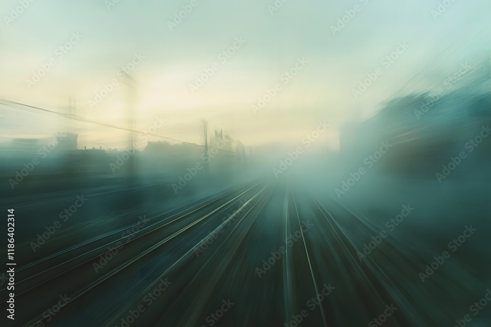 A foggy cityscape viewed through the window of a moving train, symbolizing the overwhelming and disorienting pace of life and the difficulty of navigating emotional challenges. A foggy cityscape viewed through the window of a moving train, symbolizing the overwhelming and disorienting pace of life and the difficulty of navigating emotional challenges.