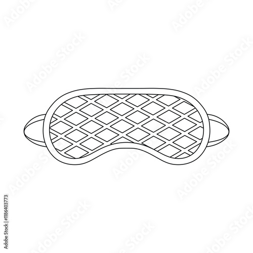 Hand drawn kids drawing vector illustration sleep mask cartoon isolated