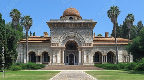 Elegant Moorish Revival Style Palace Architecture