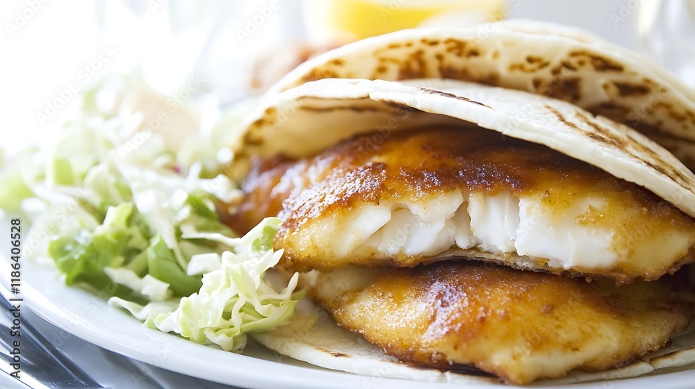 Crispy Fried Fish Tacos with Coleslaw