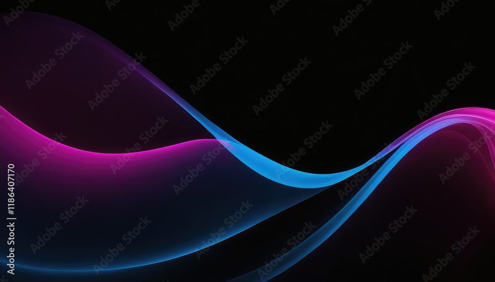 Fototapeta premium Dark abstract with flowing waves 9
