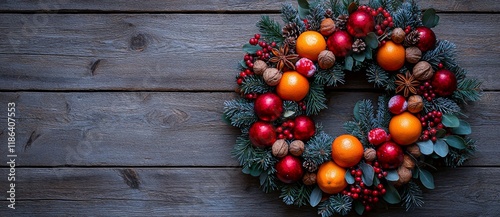 Each year during Orthodox Christmas, Serbian households decorate their homes with a stunning wreath featuring traditional ornaments like chestnuts, walnuts, acorns, and pine cones, thereby creating a photo