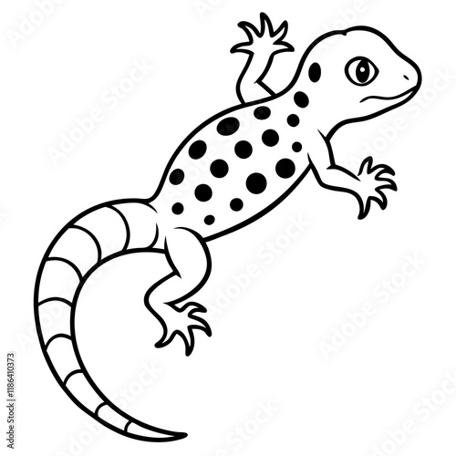 Tokay Gecko on white background