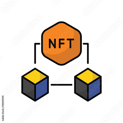Blockchain vector icon