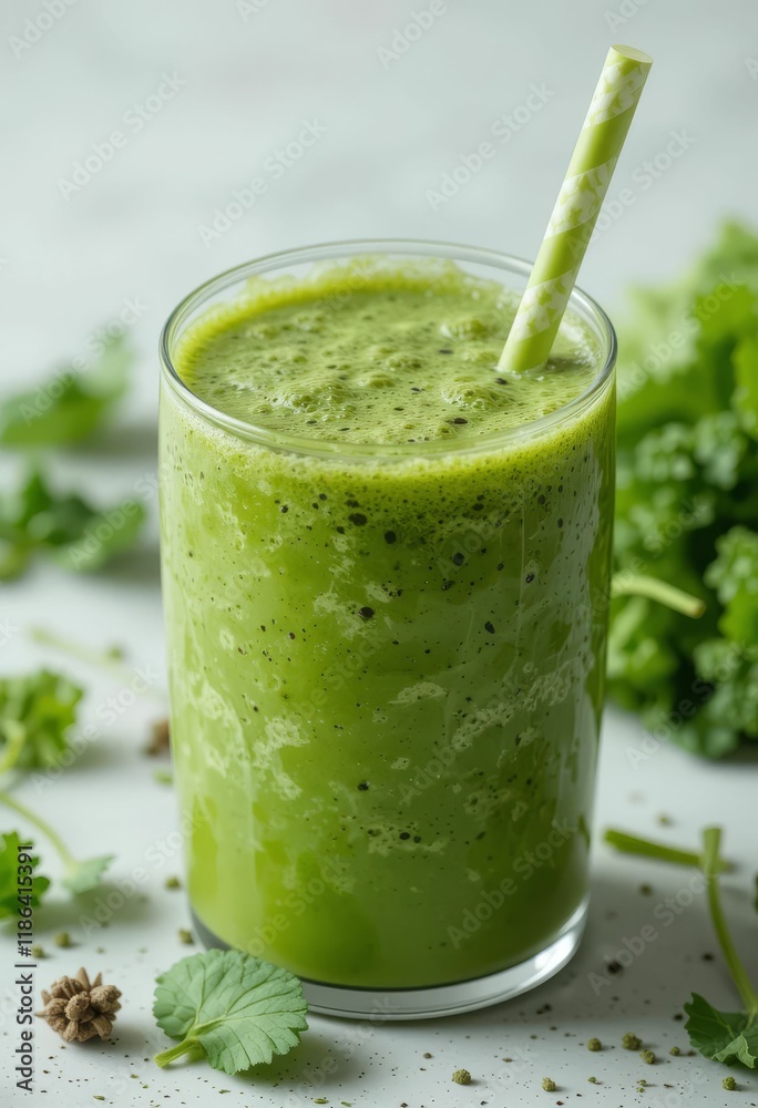 Close-Up of Green Smoothie for Digestive Health Close-Up of Green Smoothie for Digestive Health