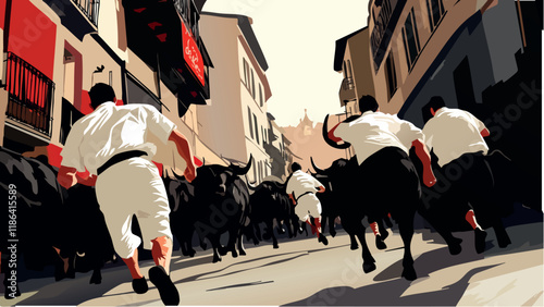 The Running of the Bulls- Pamplona?s Bold Tradition.eps
