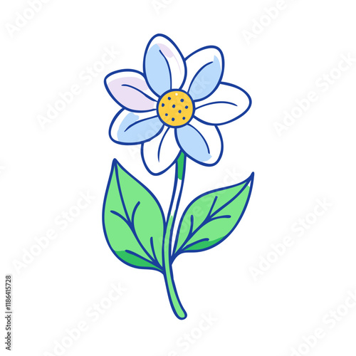 blooming flower vector icon, spring vector illustration - simple illustration of blooming flower perfect for logos, and spring -themed designs. photo