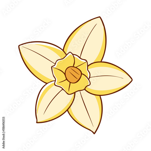 daffodil vector icon, spring vector illustration - simple illustration of daffodil perfect for logos, and spring -themed designs. photo