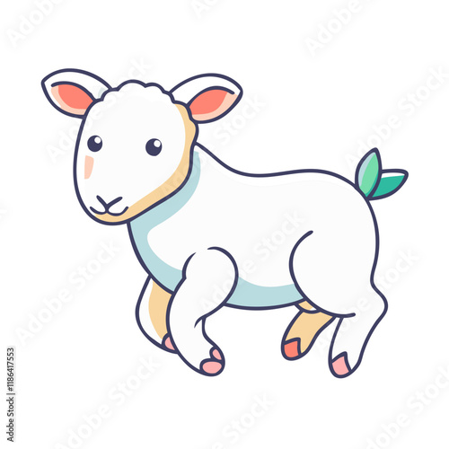 lamb vector icon, spring vector illustration - simple illustration of lamb perfect for logos, and spring -themed designs. photo