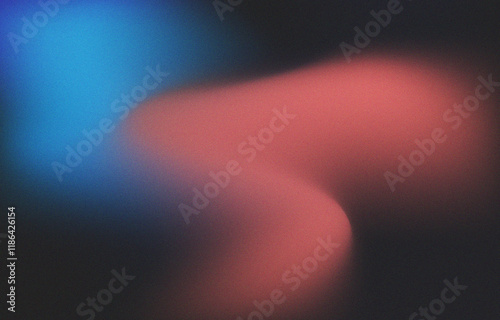 Light Blue and red glow colorful grainy abstract background. 4K Digital grainy gradient. Grainy black noise texture poster header cover wallpaper banner backdrop design template.